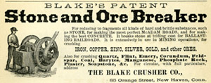 1877 City Directory, Blake's Stone Crusher