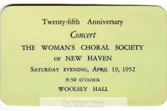 MSS 53: Woman's Choral Society of New Haven Records, 1927-59